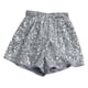 thumbnail image 1 of Pantalones cortos de mujer con lentejuelas, cintura alta y pierna ancha - Ropa de fiesta informal y elegante con cintura elástica, tallas S-XL, 1 of 6