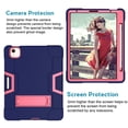 thumbnail image 5 of Allytech iPad Air 5 Case 2022, iPad Air 4 Case 2020, Heavy Duty Protection Shockproof Build In Kickstand Pencil Holder Kids Friendly Case for Apple iPad Air 5th 4th Generation, BlackNavyblue/Rose, 5 of 7