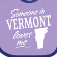 thumbnail image 4 of Inktastic Someone in Vermont Loves Me Boys or Girls Baby Bib, 4 of 4