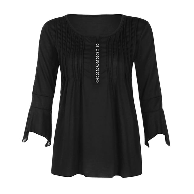 Ketyyh-chn99 Chandails en Molleton pour Femmes Décontracté Léger Chandail Ample Manches Longues T-Shirt Col Rond pour Femmes Noir,3TG