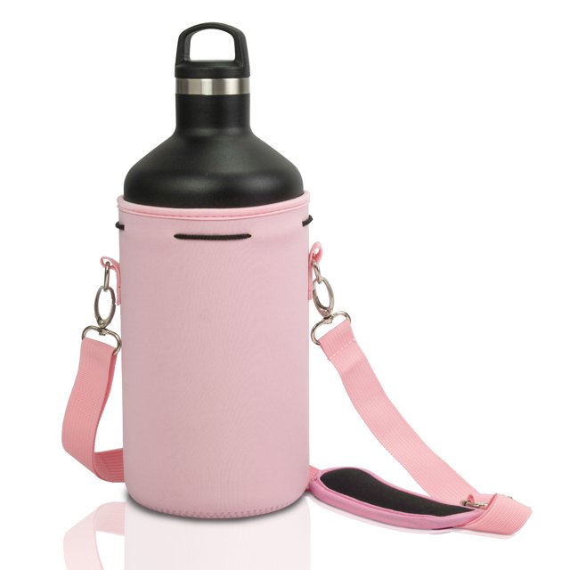 Made Easy Kit Neoprene Water Bottle Carrier Holder with Adjustable Shoulder Strap for Insulating & Carrying Water Container Canteen Flask Available in 5 Sizes