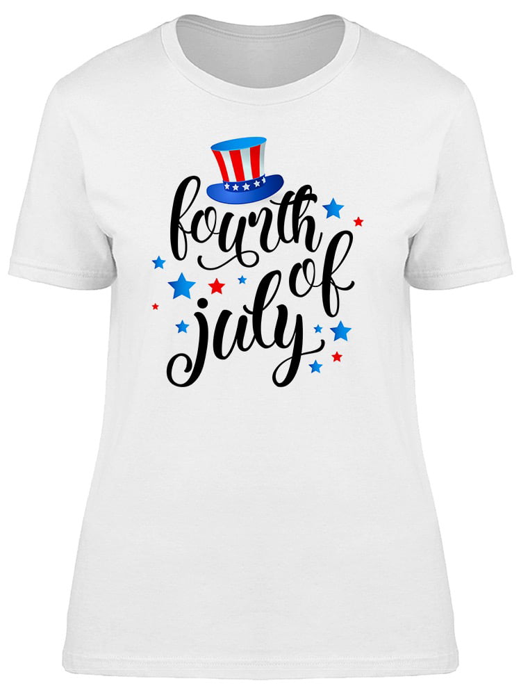 Smartprints - Fourth Of July Top Hat Tee Women's -Image by Shutterstock ...