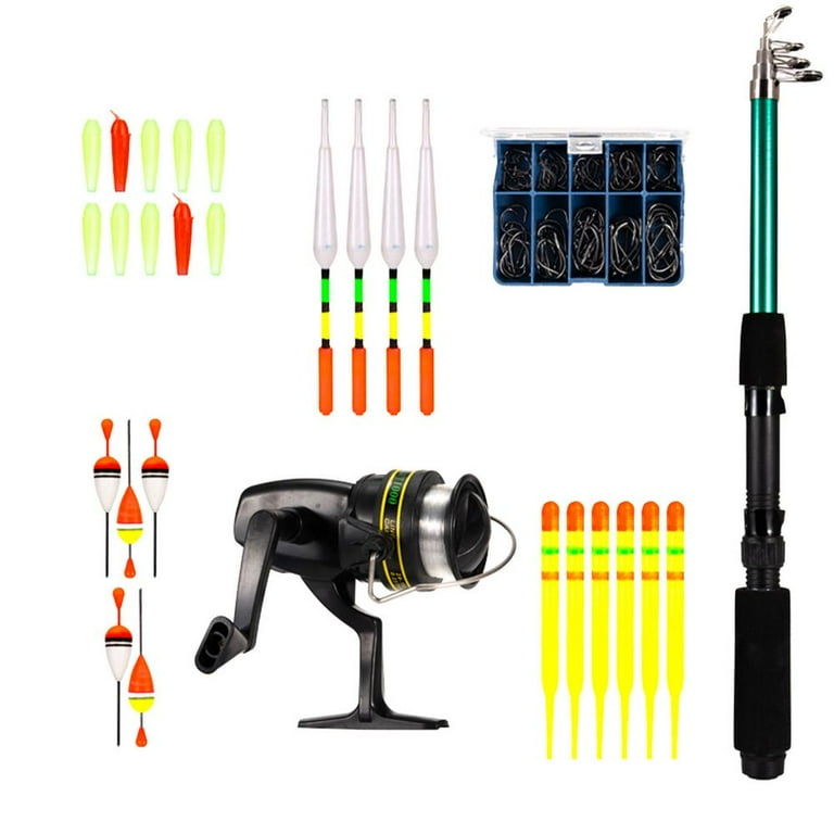 Famure Kids Fishing Pole Set, Portable Telescopic Fishing Rod and Reel Combo  Kit