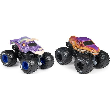 Monster jam Velociraptor & Jurassic Attack 1:64 Diecast Truck Bundle
