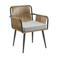 thumbnail image 4 of Alburgh All-Weather Brown Wicker/Rattan Chairs with Light Gray Cushion, 4 of 7