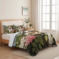 thumbnail image 5 of Queen Quilt Set 90''x96'', Vintage Birdhouse Lightweight Summer Bedspread Coverlet Set with 2 Pillow Shams, Spring Floral Birds Botanical Breathable All Season Quilt Bedding for Bedroom/Guest Room, 5 of 9