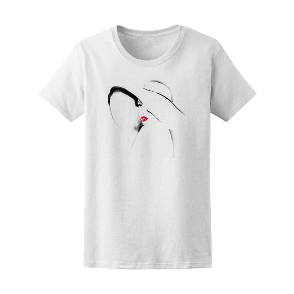 Portrait With Hat  T-Shirt Women -Image by Shutterstock, Female x-Large