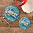 thumbnail image 2 of A Polar Bear on Water Pot Holders Set Trivets Hot Pads Cotton Mats for Cooking, 2 of 7