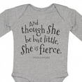 thumbnail image 4 of Inktastic Though She Be but Little Shakespeare Quote Boys or Girls Long Sleeve Baby Bodysuit, 4 of 5