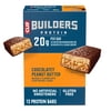 CLIF BUILDERS Protein Bars, Chocolatey Peanut Butter Flavor, Gluten Free Bars, 12ct