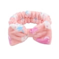 thumbnail image 1 of Diadema Qarigey con lazo de franela suave rosa fresa, 1 of 6