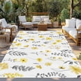 thumbnail image 2 of Yellow Spring Floral Outdoor Rug for Patio/Deck/Porch, Non-Slip Large Area Rug 3 x 5 Ft, Flowers Botanical Elegant Pastoral Indoor Outdoor Rugs Washable Area Rugs, Camping Rug Carpet Runner, 2 of 8
