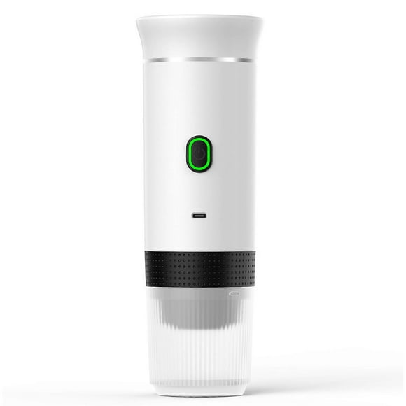 (White)3 in 1Portable Machine, Mini Coffee Maker for Travel, Self Heating Car Coffee Maker with USB C, Small Espresso Machine with Ground Coffee