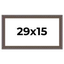29x15 Frame Black Feather Payton Ornate Solid Wood Picture Frame Width 1.75 Inches | Interior Depth