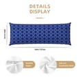 thumbnail image 3 of Lsque Blue Gold Grid Lantern Shapes Body Pillow Case Cover,Ultra-Soft Microfiber Bed Pillow Cases 20x54 inches,Elegant Bedding,Breathable Durable Pillow Cover with Envelope Closure, 3 of 8