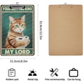 thumbnail image 2 of Cute Clipboard with Designs ​Wood A4 Letter Size Hardboard Office Clipboards, Retractable Hole for Hanging Decorative Clip Board - Cat Funny Saying, Gift for Friends, Christmas 12.5"x9", 2 of 6