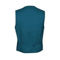 thumbnail image 2 of BEST TUXEDO Men's Formal, Prom, Wedding, Homecoming, Tuxedo Vest, Tie & Hankie Set in Blue Solid Satin - 5XL, 2 of 3
