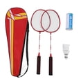 thumbnail image 2 of 2PCS Iron Alloy Badminton Rackets Adults Teens with Nylon Shuttlecocks Carrying Bag Suitable for Outdoor Backyard Games, 2 of 7