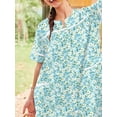 thumbnail image 3 of Avidlove Women Button Down Front Dusters Housecoat Oversized Nightgown Short Sleeve Lounge Dress Sleepwear with Pockets, 3 of 6