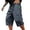 Grey, variant on Venzia Men Drawstring Elastic Waist Cargo Capri Shorts Zipper Pocket Sport Shorts