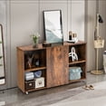 thumbnail image 2 of Giantex Office File Cabinet Organizer, Lateral Filing Cabinets, Rolling Storage Cabinet, Brown, 2 of 8