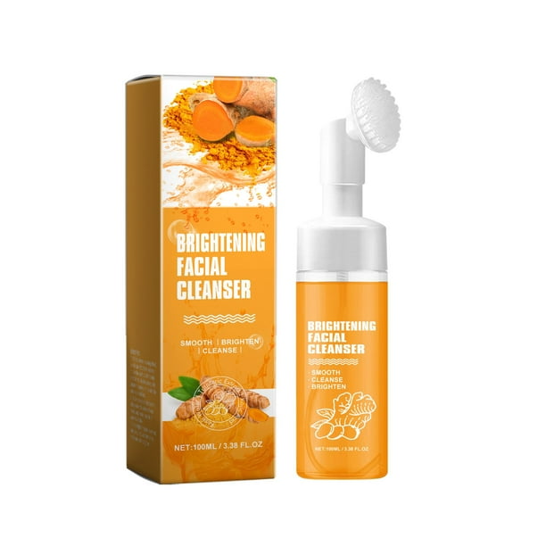 Limpiador facial, limpiador facial Limpiador de cúrcuma Limpiador hidratante facial Limpiador Reduce los poros Refrescante Aclara las manchas Uniformiza el tono Reduce las imperfecciones Aclara la pie