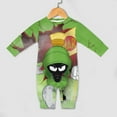 thumbnail image 4 of Looney Tunes Marvin The Martian Baby Long Sleeve Footless, Infant Playsuit Romper Jumpsuits for Boys Girls, 4 of 8