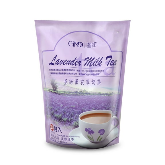 Gino Lavender Milk Tea 14 ounces (400 g) 20 sachets - 基諾熏衣草奶茶
