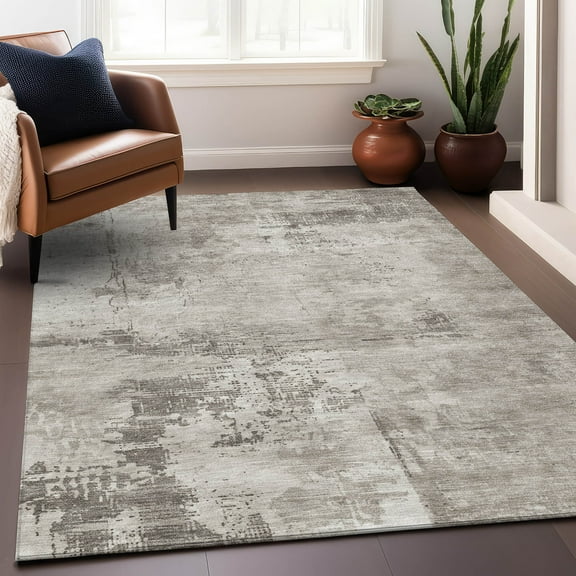 Addison Rugs Chantille Indoor/Outdoor Transitional Abstract Beige Washable Rectangle Rug, 10' x 14'