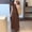 Brown, variant on Hvot&aat Women's Boho Solid Color Skirt Pleated A-Line Flowy Swing Maxi Long Skirt Elastic High Waisted Skirts