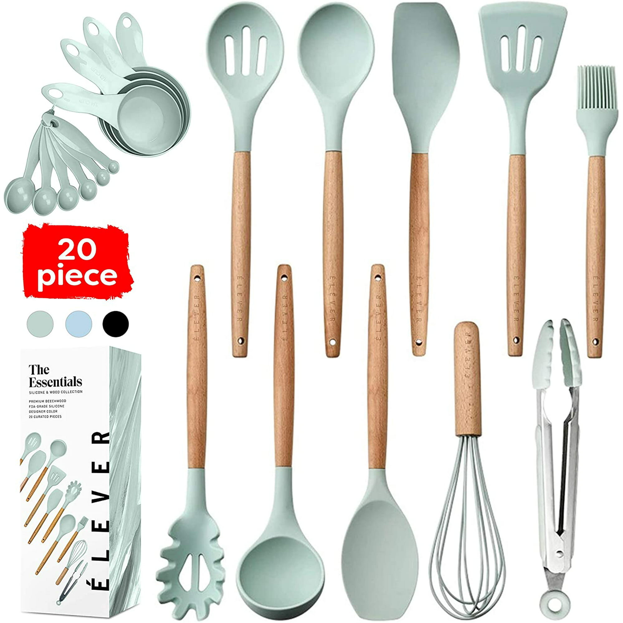 8pcs Green Natural Beech Wooden Silicone Kitchen Utensils Set Silicone Utensil  Cooking Set Buy Set Of Silicone Kitchen Utensils 12-inch Green,Funny Kitchen  Set Product On | Silicone And Beechwood Kitchen Utensil Set,great