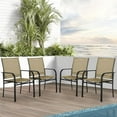 thumbnail image 2 of SOLAURA Patio Chairs Outdoor Textilene Dining Chairs Set of 4, Khaki, 2 of 7