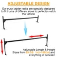 thumbnail image 3 of Kojem Adjustable Trailer Roof Ladder Racks, Aluminum, Powder Coated, for 4’-8.5’ Trailers, 3 of 13