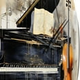thumbnail image 3 of Designart "Music Melancholy harmonies Subdued" Music Oversized Wall Clock, 3 of 5