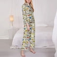 thumbnail image 3 of Picia Insects And Medicinal Herbs Pattern Women’s Long-Sleeve Sleepwear Set - Soft 2-Piece Loungewear with Pockets, Comfy PJs for Relaxing Nights-X-Large, 3 of 7