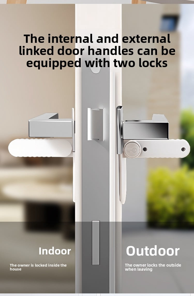 XIHAMA Child safety lock - 5 pieces, White, no drilling required, anti-pinch door handle