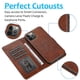 thumbnail image 3 of Funda tipo cartera de PU con tapa para iPhone 14 Pro, con cordón, ranuras para tarjetas, función atril, compatible con carga magnética, anticaídas y protección total., 3 of 5