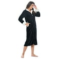 thumbnail image 2 of Casual Nights Women's Full Front Zip Up Plush Fleece Robe Housecoat, 2 of 5