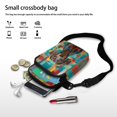 thumbnail image 7 of HELLHERO Colorful Floral Pattern Design Small Crossbody Purse for Adult Polyester Adjustable Crossbody Bag with Leakproof, 7 of 7