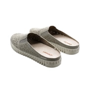 Jsport Ladies Floral Mule Easy Slip Comfy Contoured Lightweight Shoe (8, Tape Floral)