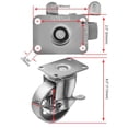 thumbnail image 2 of Caster Wheels Online Best Service 4, totalmente de acero con freno de 3.5 pulgadas, 2 of 8