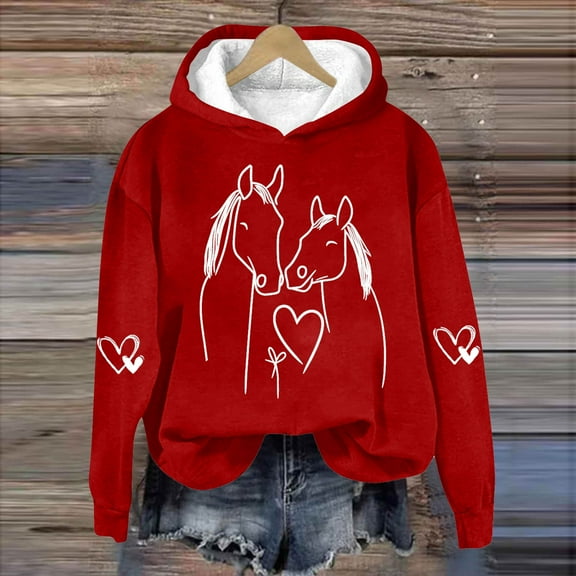 Royisotas Animal Print Hoodies and Sweatpants For Women Fall and Winter Hooded Sweatshirts Long Sleeve Casual Loose Fit Pullover Super Soft