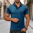 thumbnail image 7 of NIEWTR Men's Casual Polo Shirts Classic Long Sleeve Basic Button T-Shirt Lightweight Cotton Golf Tops with Pocket（A01-Blue,2XL), 7 of 7