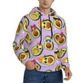 thumbnail image 2 of Sikiie Cartoon Avocados Men's Hoodie, Essentials Hoodie, Sweatshirt, Pullover Hooded Sweatshirt for Men-XX-Large, 2 of 7