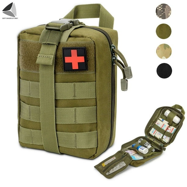 Sixtyshades Tactical Nylon First Aid Bags Molle Rip-Away Medical Pouch ...