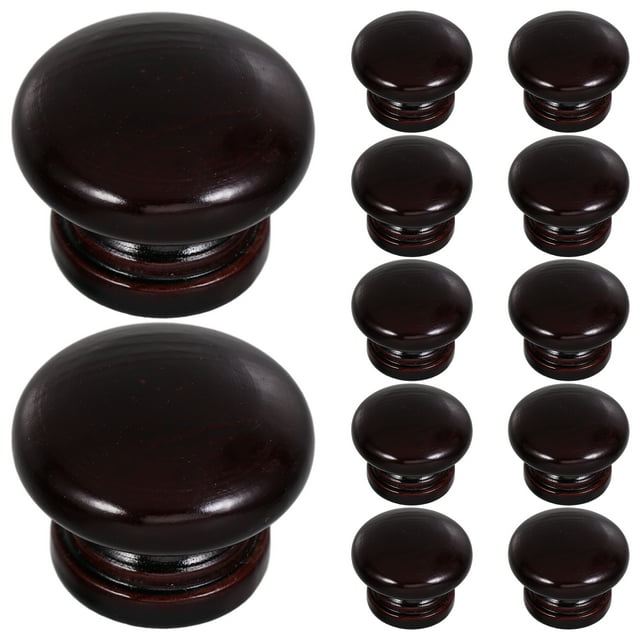 KAKOWELY Boutons d'Armoire Uniques 12 Pcs Boutons de Commode en Bois Boutons d'Armoire Uniques pour Poignées de Tiroir Poignées et Boutons de Tiroir Rétro Boutons en Bois pour Armoires et Tiroirs