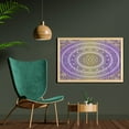 thumbnail image 2 of Yellow and Purple Wall Art with Frame, Mandala Vintage Karma in Cosmos Ombre Design, Printed Fabric Poster for Bathroom Living Room, 35" x 23", Mustard and Purple, by Ambesonne, 2 of 2