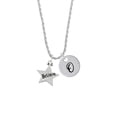 thumbnail image 2 of Delight Jewelry Silvertone Believe Star Silvertone Script Initial Disc - O - Charm Necklace, 20"+3", 2 of 4