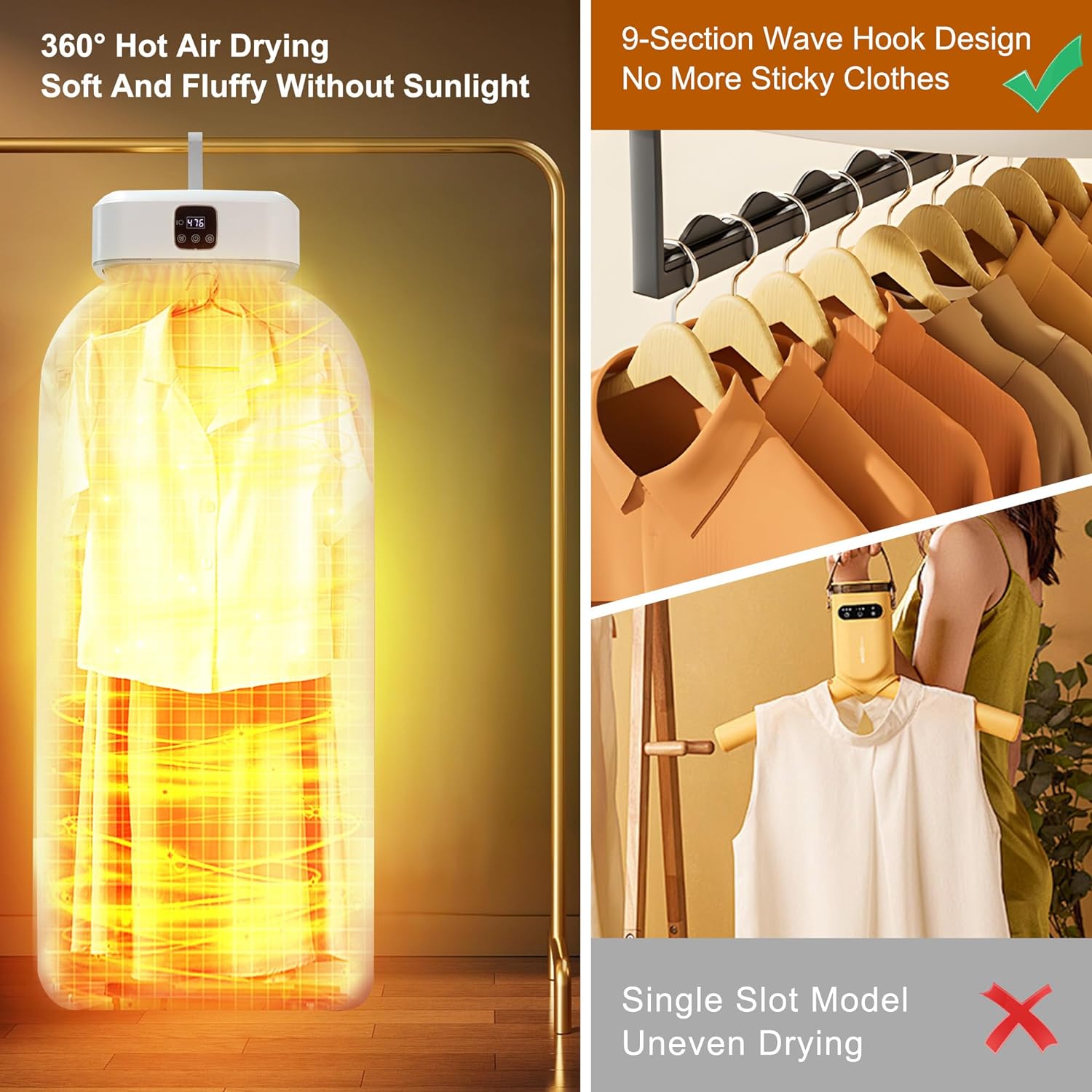 Portable Clothes Dryer - Mini Portable Dryer Machine for Laundry Apartments and Travelling, Hotel Room