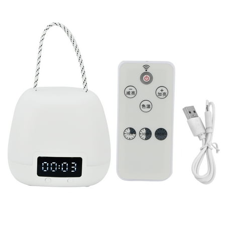 

Portable Night Light Clock Light Clock Display Remote Control LED Bedside Lamp USB Charging With Memory Function For Bedroom